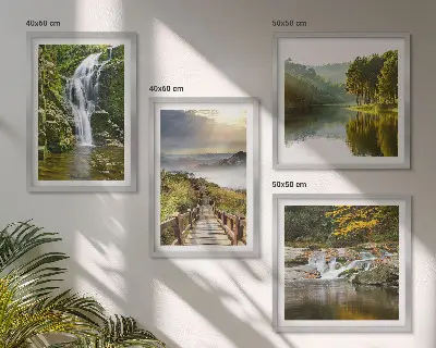 Komplet slika za spavaću sobu motivi slapova, planina, oblaka i jesenskog krajolika