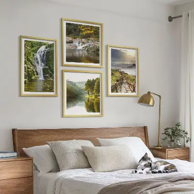 Komplet slika za spavaću sobu motivi slapova, planina, oblaka i jesenskog krajolika