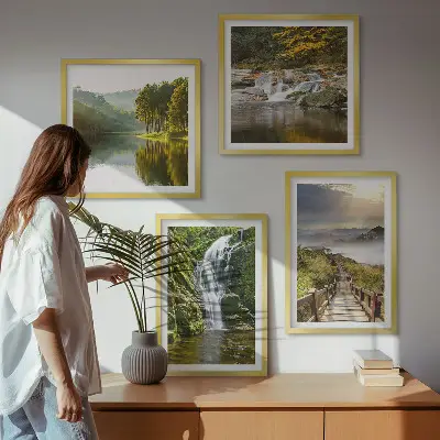 Komplet slika za spavaću sobu motivi slapova, planina, oblaka i jesenskog krajolika