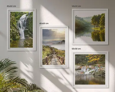 Komplet slika za spavaću sobu motivi slapova, planina, oblaka i jesenskog krajolika