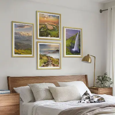 Dekorativni komplet zidnih slika s motivima planina, rijeka i vodopada
