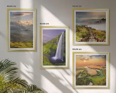 Dekorativni komplet zidnih slika s motivima planina, rijeka i vodopada