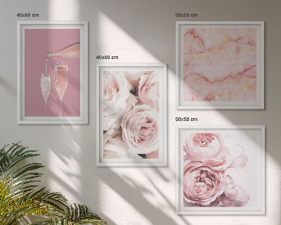Komplet slika za spavaću sobu Roses šampanjac mramorni pastel