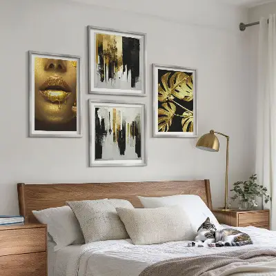 Dekorativni komplet slika za zid s motivom apstraktnog lišća