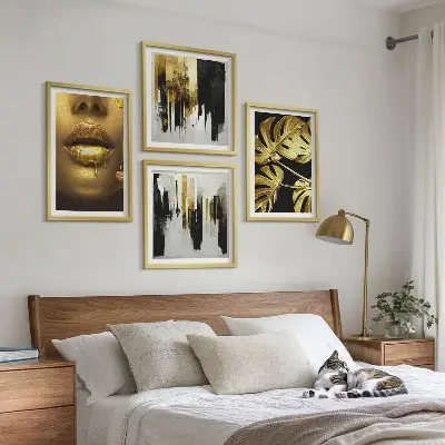 Dekorativni komplet slika za zid s motivom apstraktnog lišća
