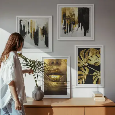 Dekorativni komplet slika za zid s motivom apstraktnog lišća
