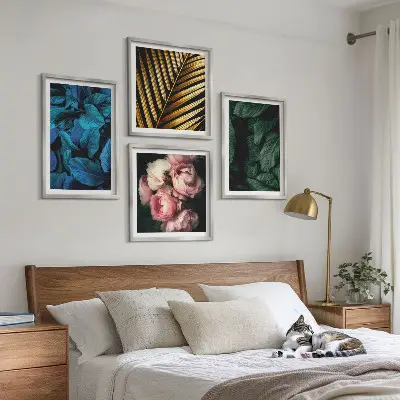 Komplet slika za spavaću sobu s motivom cvijeća u boji