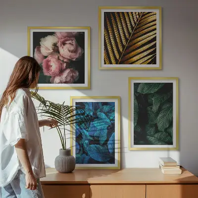 Komplet slika za spavaću sobu s motivom cvijeća u boji