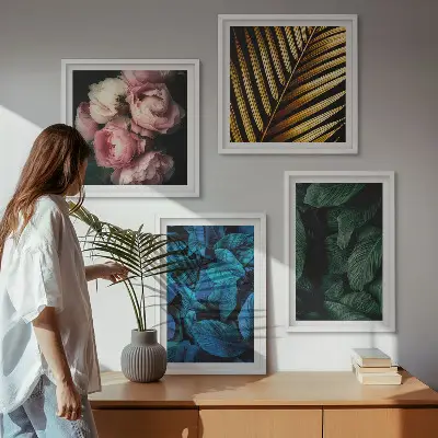 Komplet slika za spavaću sobu s motivom cvijeća u boji