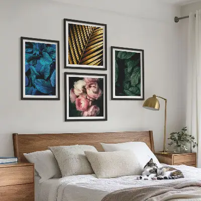 Komplet slika za spavaću sobu s motivom cvijeća u boji