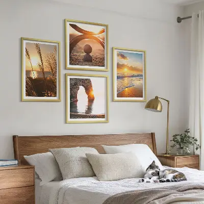 Dekorativni komplet zidnih slika mirni krajolici plaže i sunca