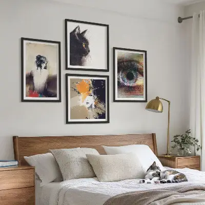 Komplet slika za spavaću sobu portret žene s prikazom oka, boja i emocija