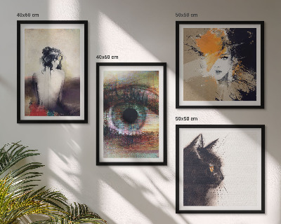 Komplet slika za spavaću sobu Portret žene, oko, boje, emocije