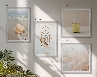 Dekorativni komplet zidnih slika ljetni pejzaži u boho stilu
