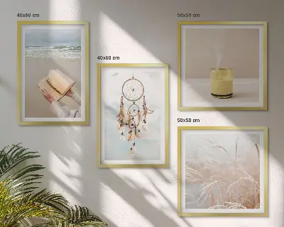 Dekorativni komplet zidnih slika ljetni pejzaži u boho stilu