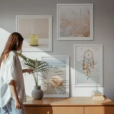 Dekorativni komplet zidnih slika ljetni pejzaži u boho stilu