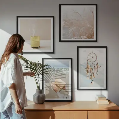 Dekorativni komplet zidnih slika ljetni pejzaži u boho stilu