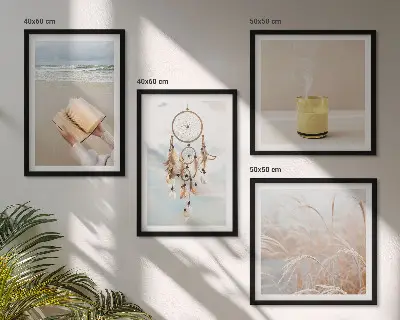 Dekorativni komplet zidnih slika ljetni pejzaži u boho stilu