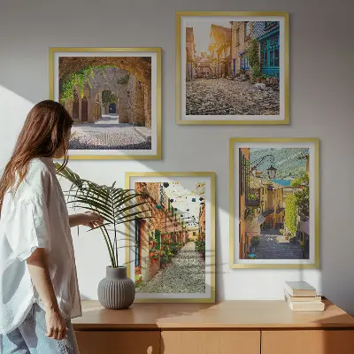 Komplet slika za spavaću sobu motiv šarmantnih ulica s kamenjem