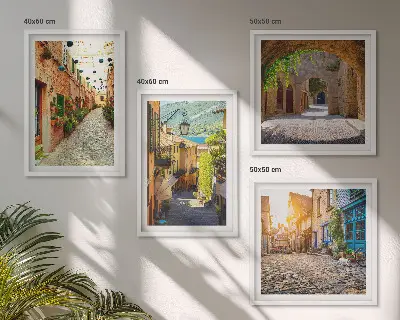 Komplet slika za spavaću sobu motiv šarmantnih ulica s kamenjem