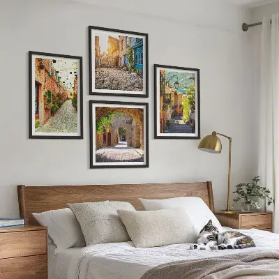 Komplet slika za spavaću sobu motiv šarmantnih ulica s kamenjem