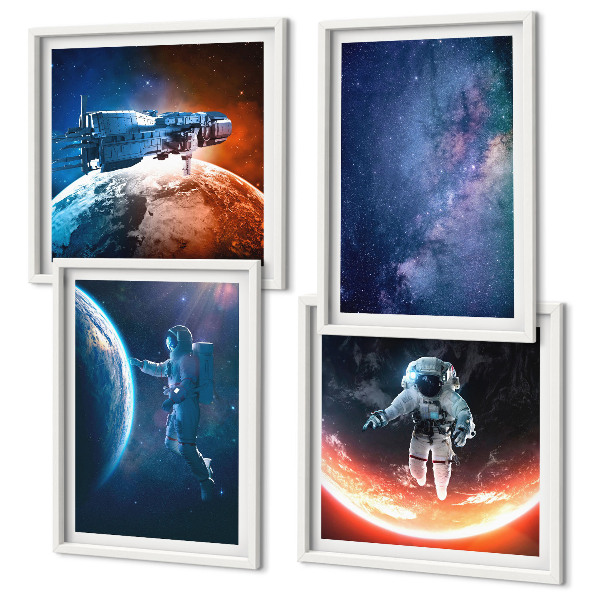 Set 4 slike u okviru Zvijezde svemirskih astronauta
