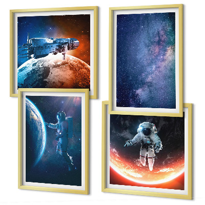 Set 4 slike u okviru Zvijezde svemirskih astronauta