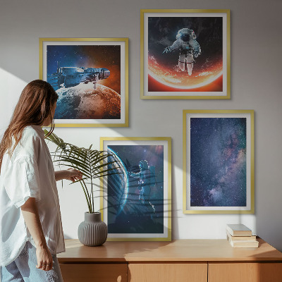 Set 4 slike u okviru Zvijezde svemirskih astronauta