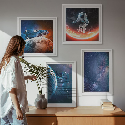 Set 4 slike u okviru Zvijezde svemirskih astronauta