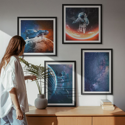 Set 4 slike u okviru Zvijezde svemirskih astronauta
