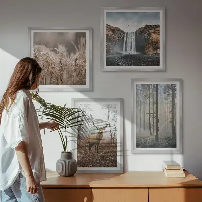 Dekorativni komplet zidnih slika motivi šumskih krajolika divlje prirode
