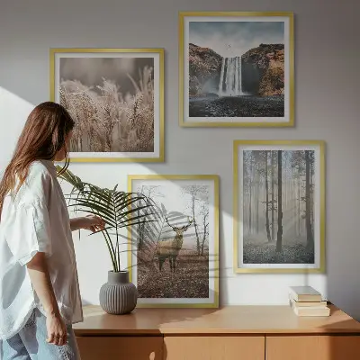 Dekorativni komplet zidnih slika motivi šumskih krajolika divlje prirode