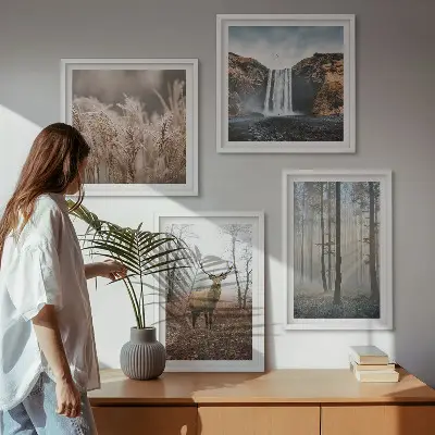Dekorativni komplet zidnih slika motivi šumskih krajolika divlje prirode