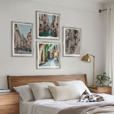 Set 4 slike u okviru Vodena arhitektura venecijanskih ulica