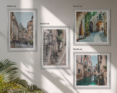 Set 4 slike u okviru Vodena arhitektura venecijanskih ulica