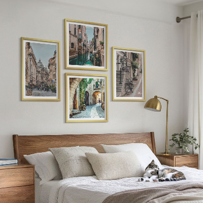 Set 4 slike u okviru Vodena arhitektura venecijanskih ulica
