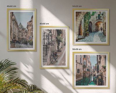 Set 4 slike u okviru Vodena arhitektura venecijanskih ulica