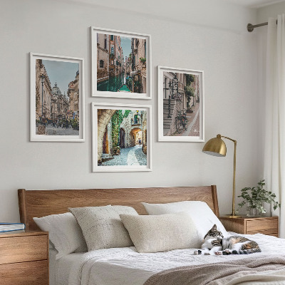 Set 4 slike u okviru Vodena arhitektura venecijanskih ulica