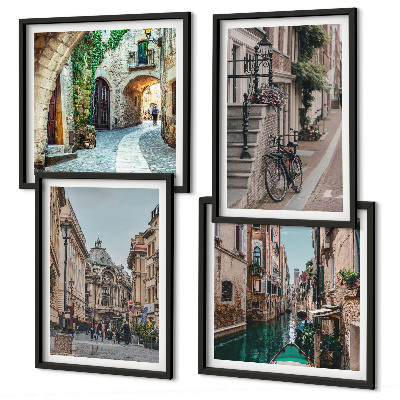 Set 4 slike u okviru Vodena arhitektura venecijanskih ulica