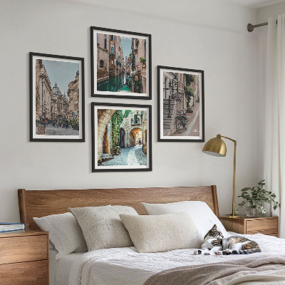 Set 4 slike u okviru Vodena arhitektura venecijanskih ulica