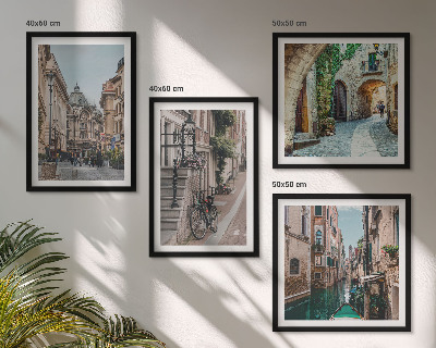 Set 4 slike u okviru Vodena arhitektura venecijanskih ulica