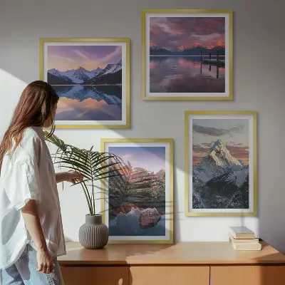 Komplet slika za spavaću sobu s motivom planinskih krajolika
