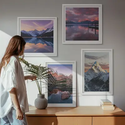 Komplet slika za spavaću sobu s motivom planinskih krajolika