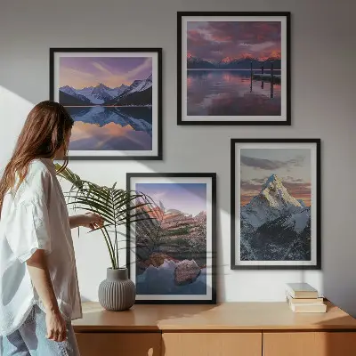 Komplet slika za spavaću sobu s motivom planinskih krajolika
