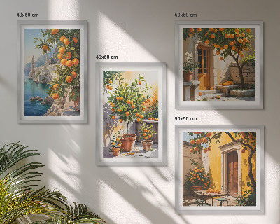 Komplet slika za spavaću sobu Oslikani citrusni pejzaži