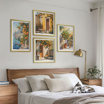 Komplet slika za spavaću sobu Oslikani citrusni pejzaži