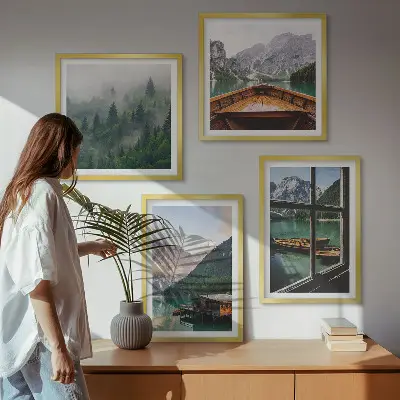 Komplet slika za spavaću sobu motiv planinskog jezera