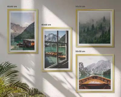 Komplet slika za spavaću sobu motiv planinskog jezera