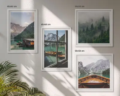 Komplet slika za spavaću sobu motiv planinskog jezera