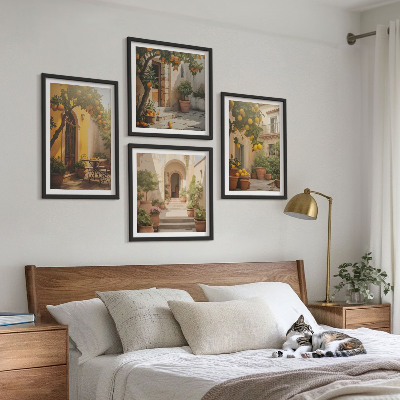 Set 4 slike u okviru Terasa s citrusnim drvećem